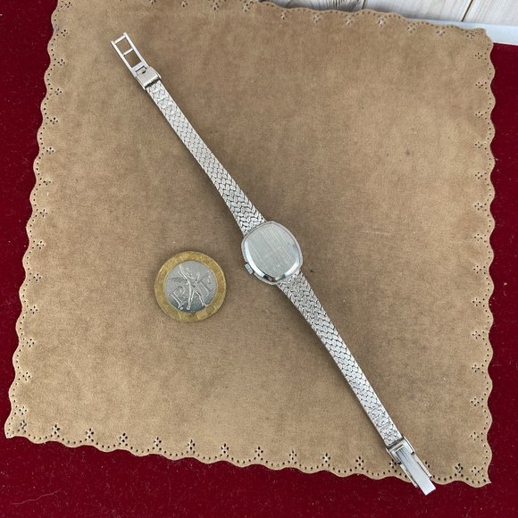 Vintage Jaz Paris French Designer Gold 18K White Gold Plated Watch - Picture 5 of 6